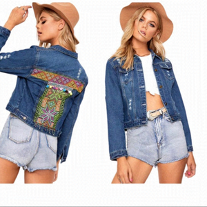 CUSTOMIZED Embroidery 'Stitch-on- denim red tag Levi’s jacket Sz S